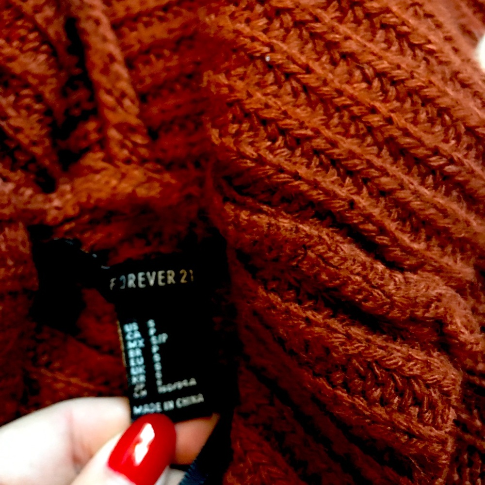 Knee length knit style cardigan